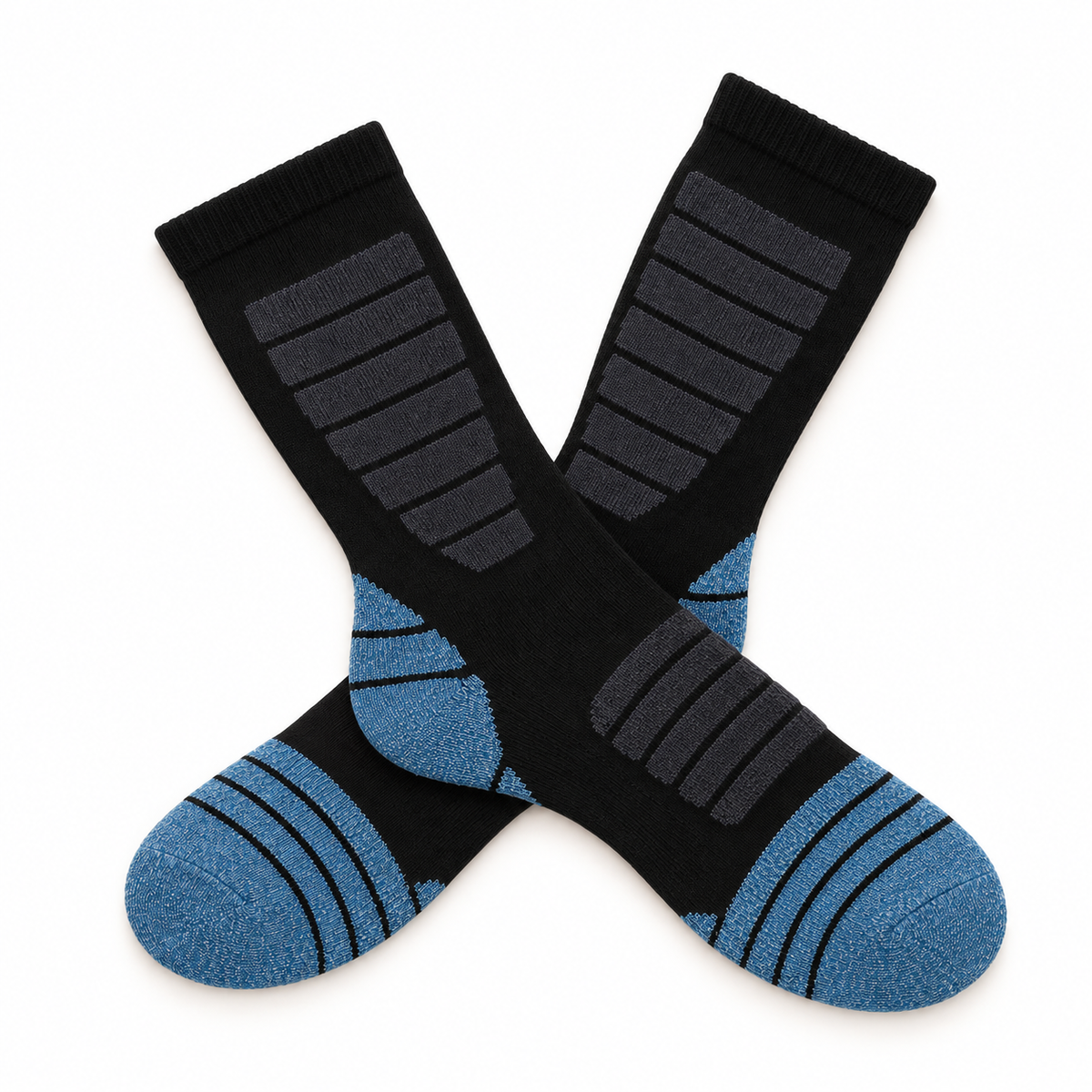 Chaussettes polyester – paire entière croisée à plat