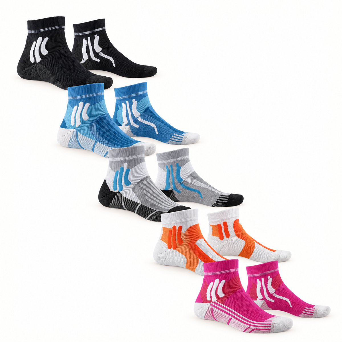 Chaussette randonnée basse diagonale lot cinq