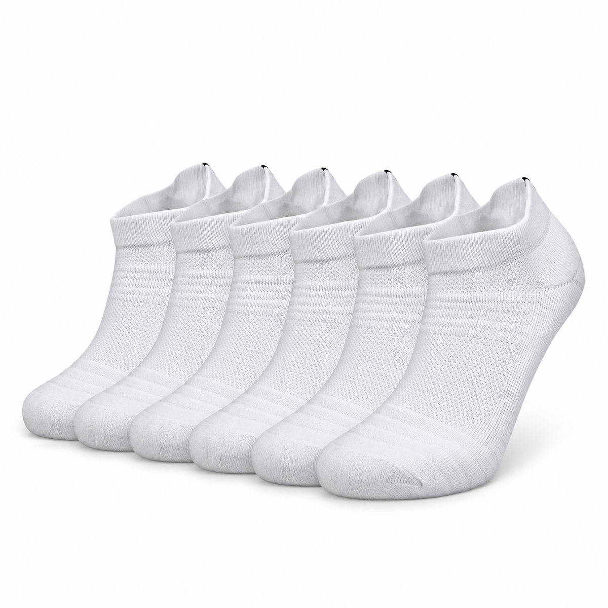 Chaussette randonnée coton homme blanche courte – lot de trois paires