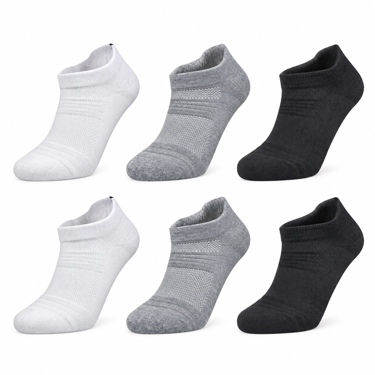 Chaussette randonnée coton homme multicolore courte – lot de trois paires
