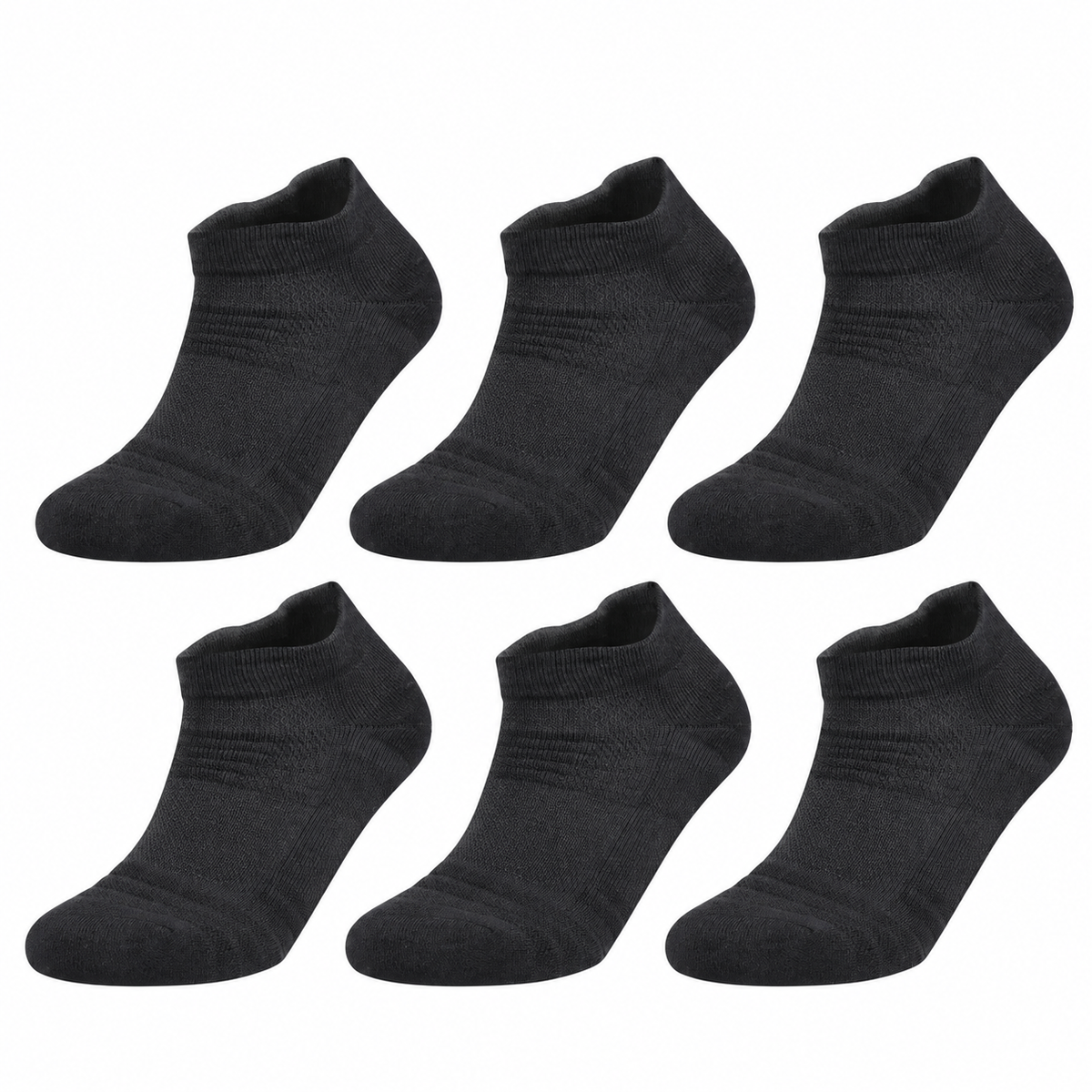 Chaussette randonnée coton homme noire courte – lot de trois paires