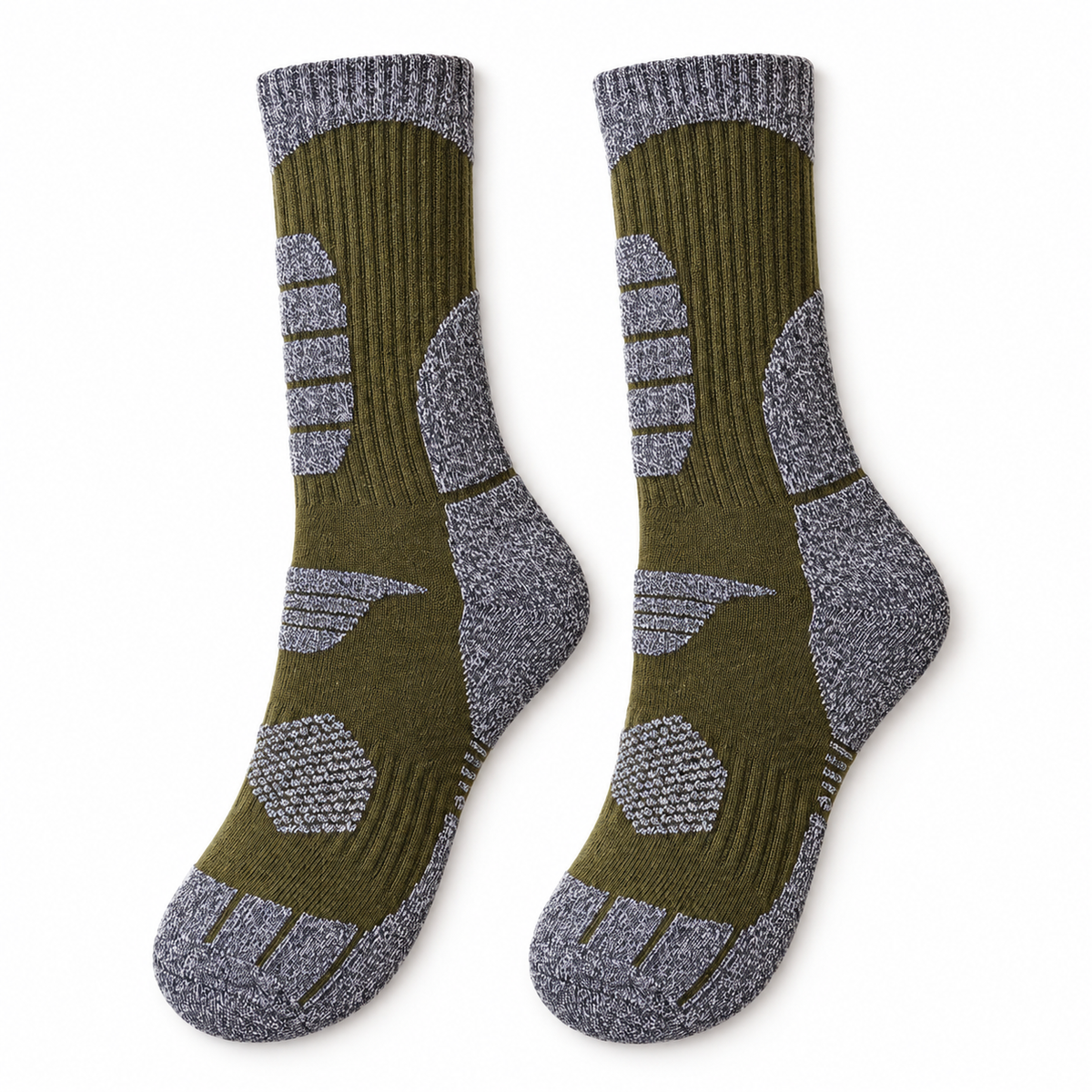 Chaussette Randonnée Grand Froid — dessus Vert Armé
