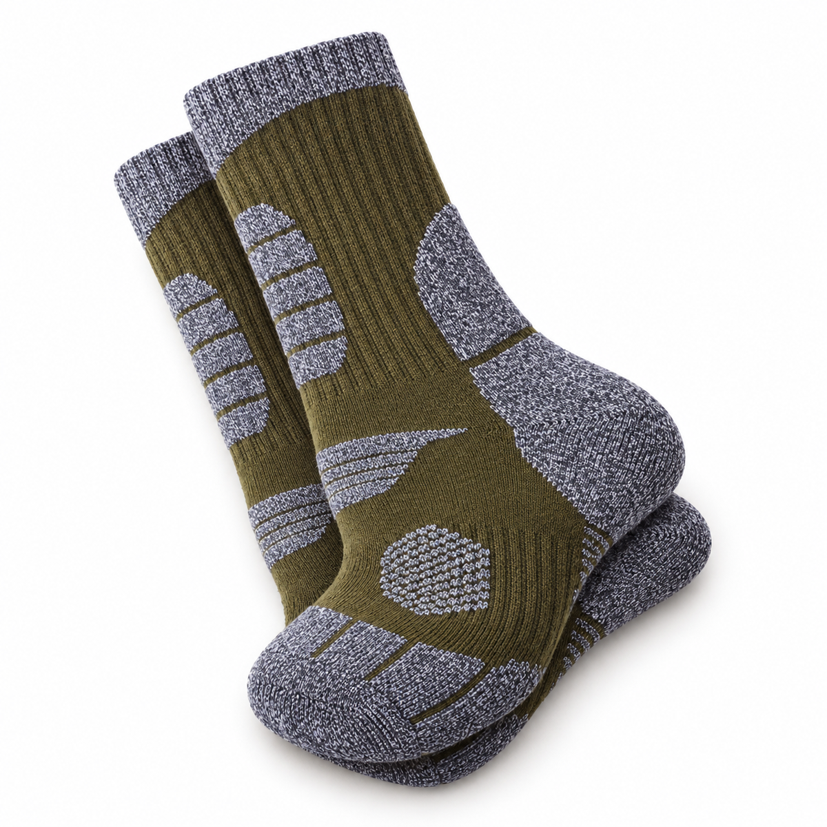 Chaussette Randonnée Grand Froid — pliées Vert Armé