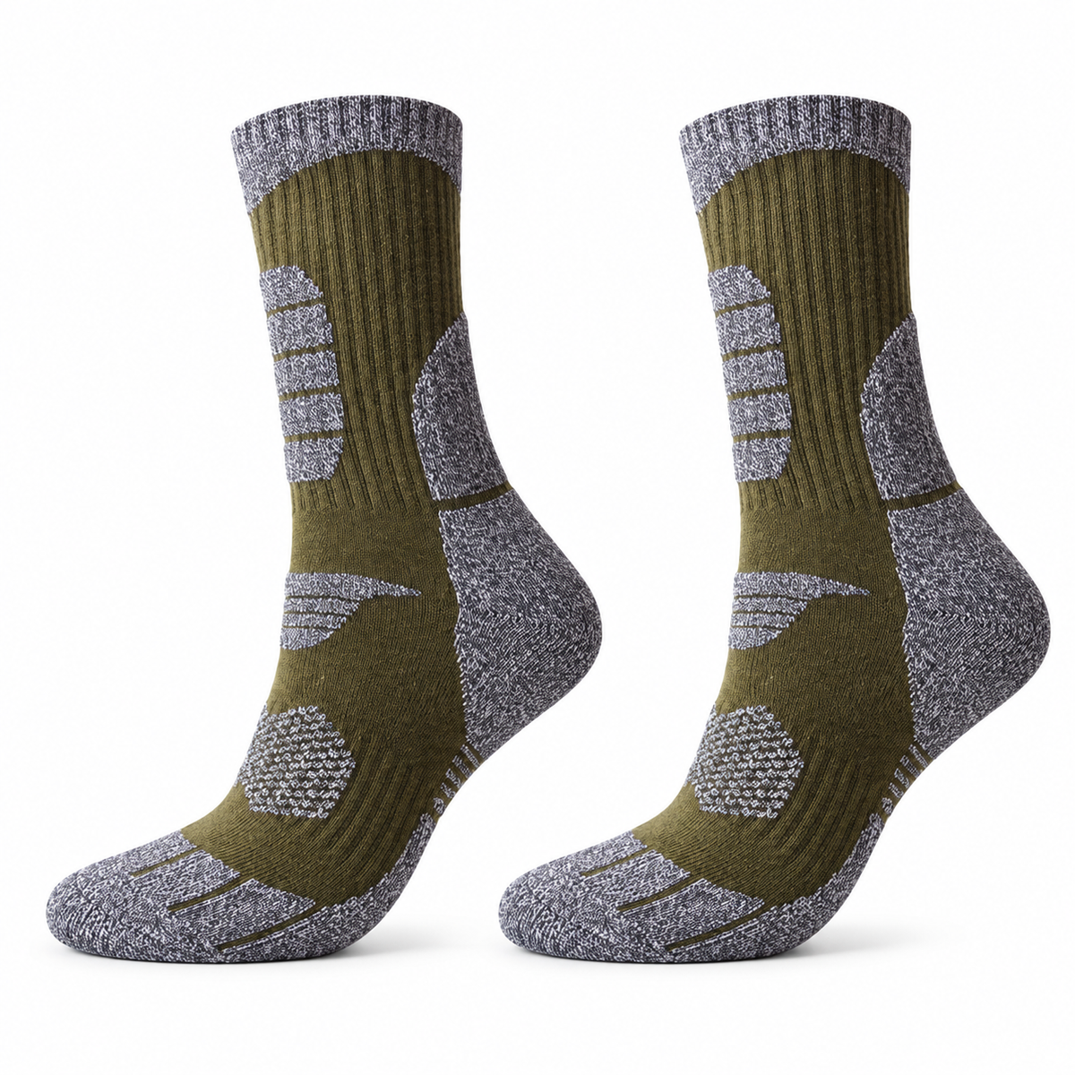 Chaussette Randonnée Grand Froid — profil Vert Armé