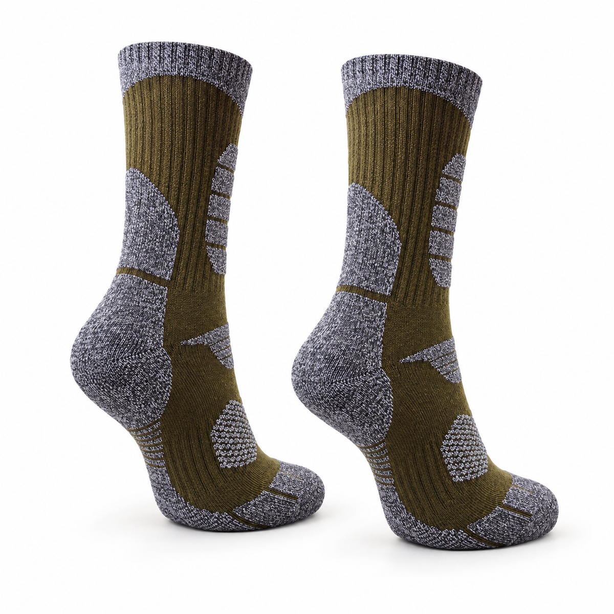 Chaussette Randonnée Grand Froid — trois-quarts opposé Vert Armé