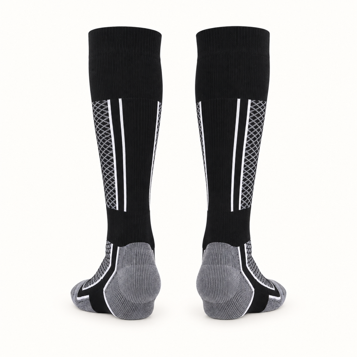 Chaussette randonnée neige dos noir gris
