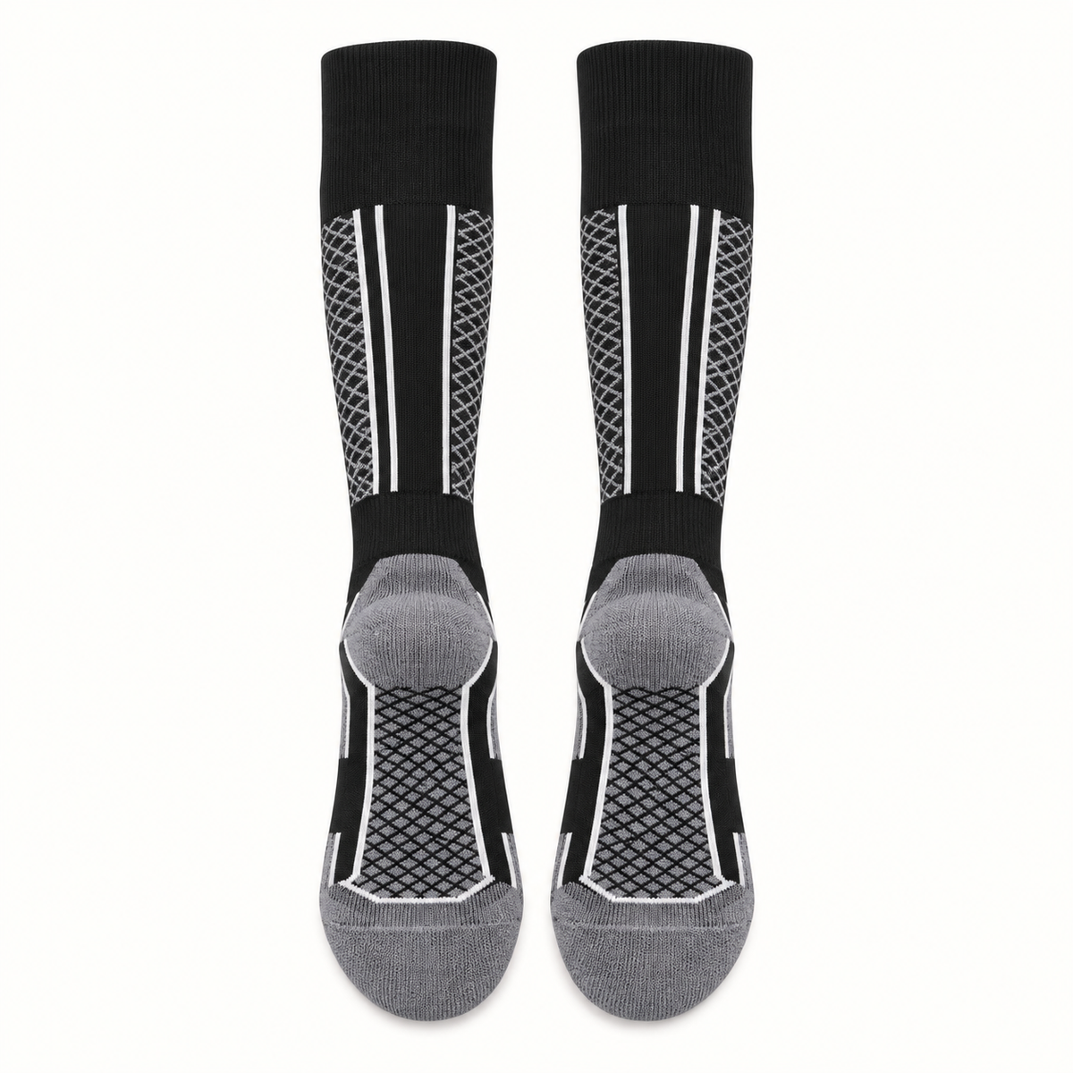Chaussette randonnée neige semelles noir gris