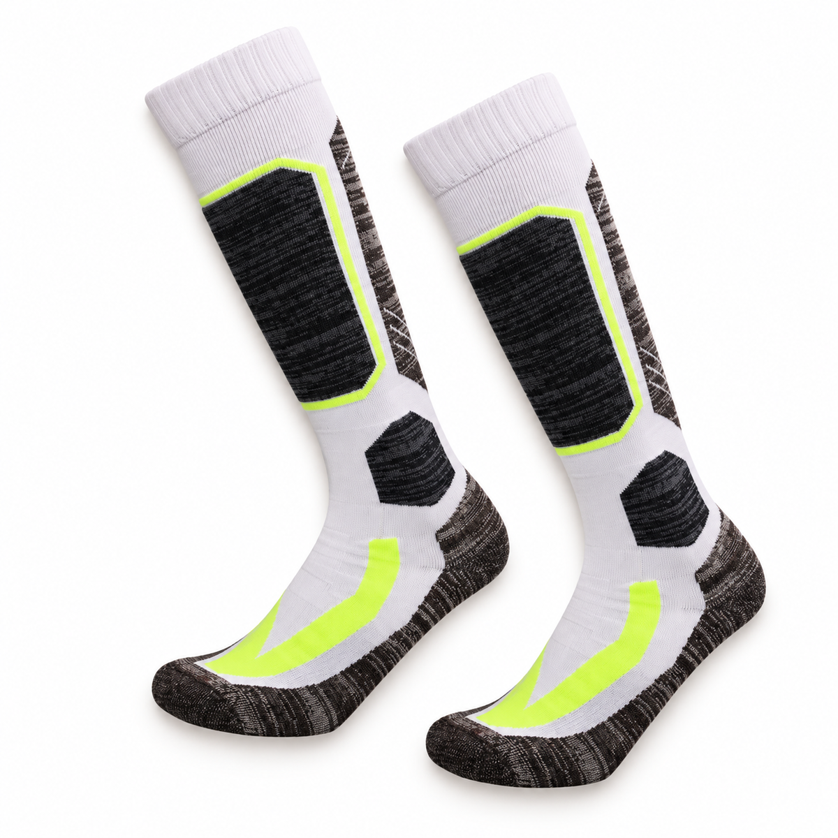 Chaussettes Chaudes Randonnée Femme — à plat Blanc