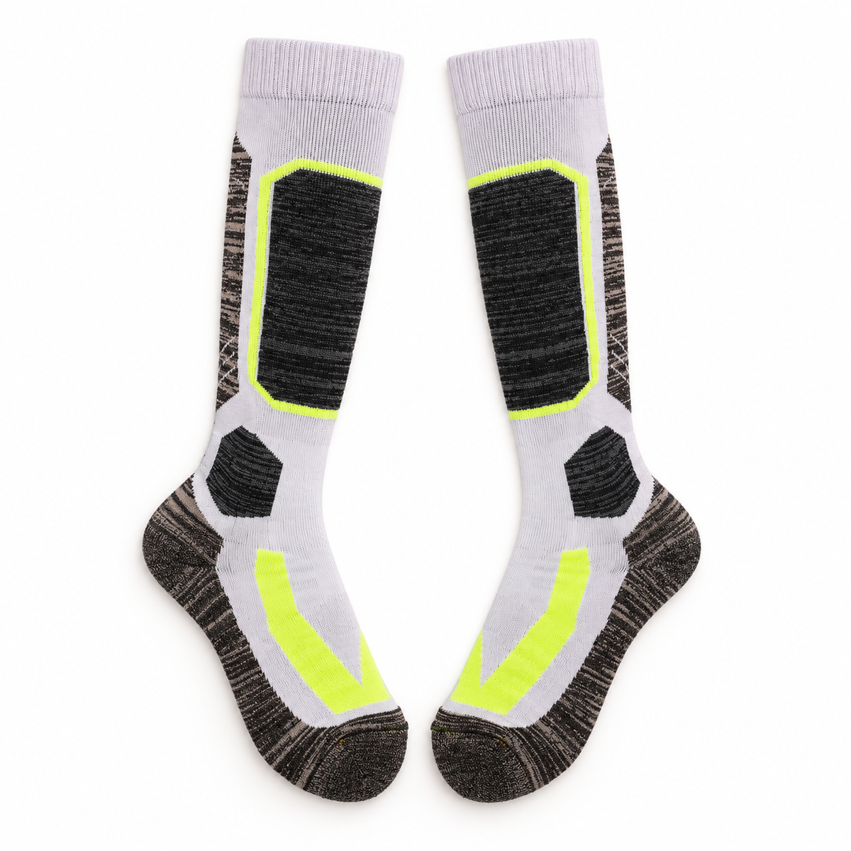 Chaussettes Chaudes Randonnée Femme — dessus Blanc