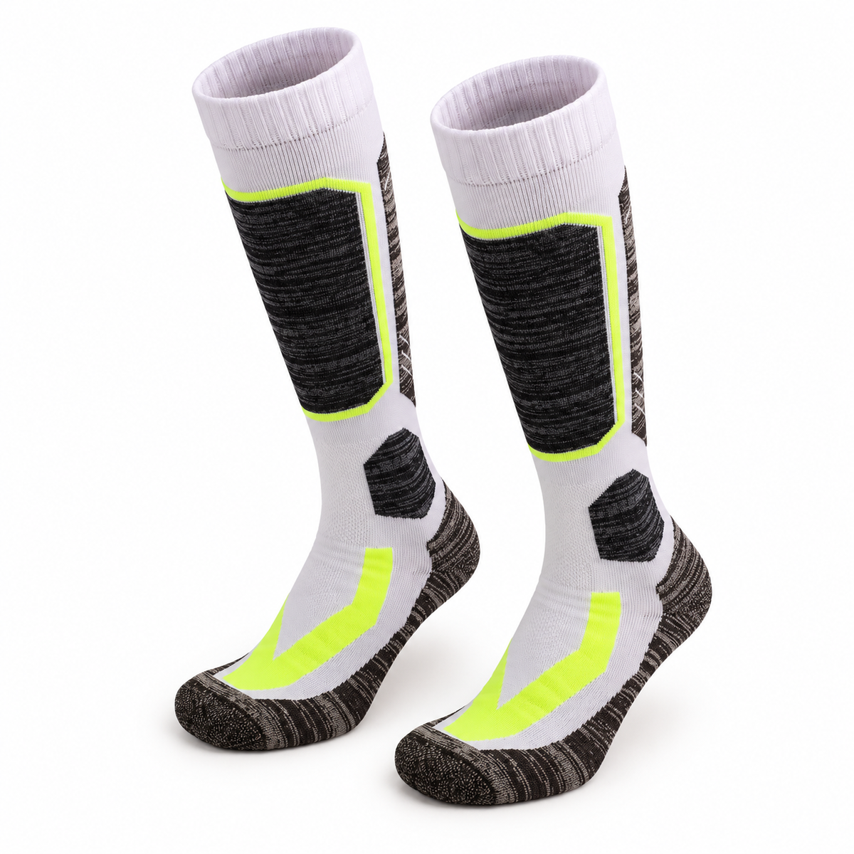 Chaussettes Chaudes Randonnée Femme — ouvertures Blanc