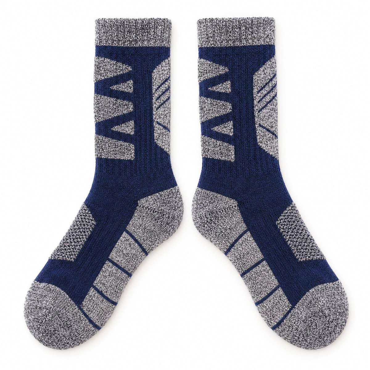 Chaussettes de randonnée en coton dessus bleu