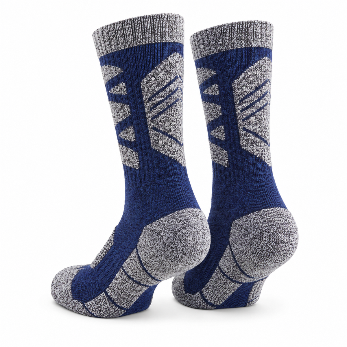 Chaussettes de randonnée en coton dos bleu