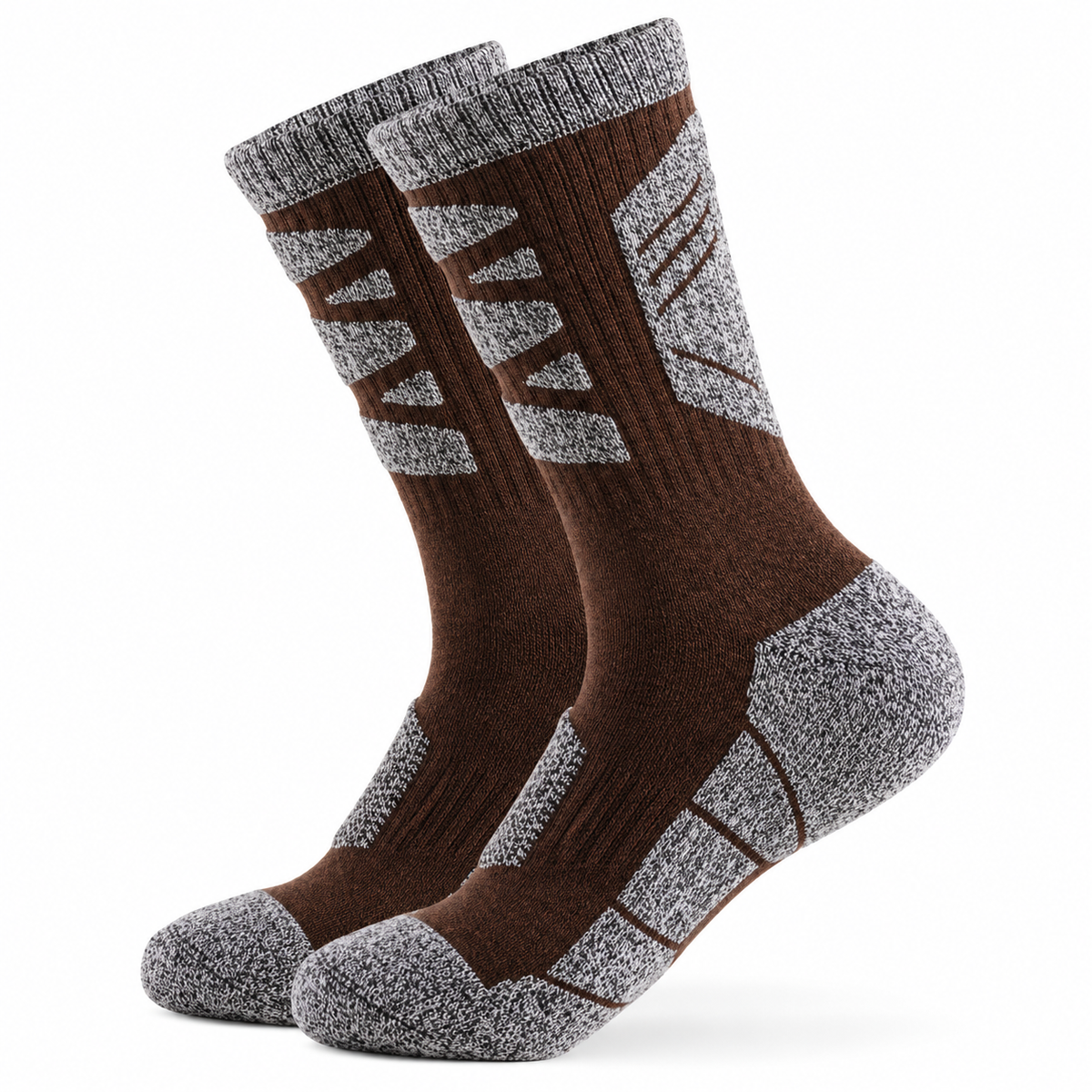 Chaussettes de randonnée en coton packshot marron