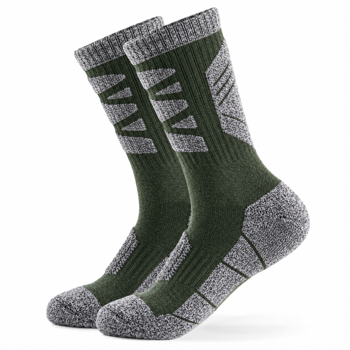 Chaussettes de randonnée en coton packshot vert