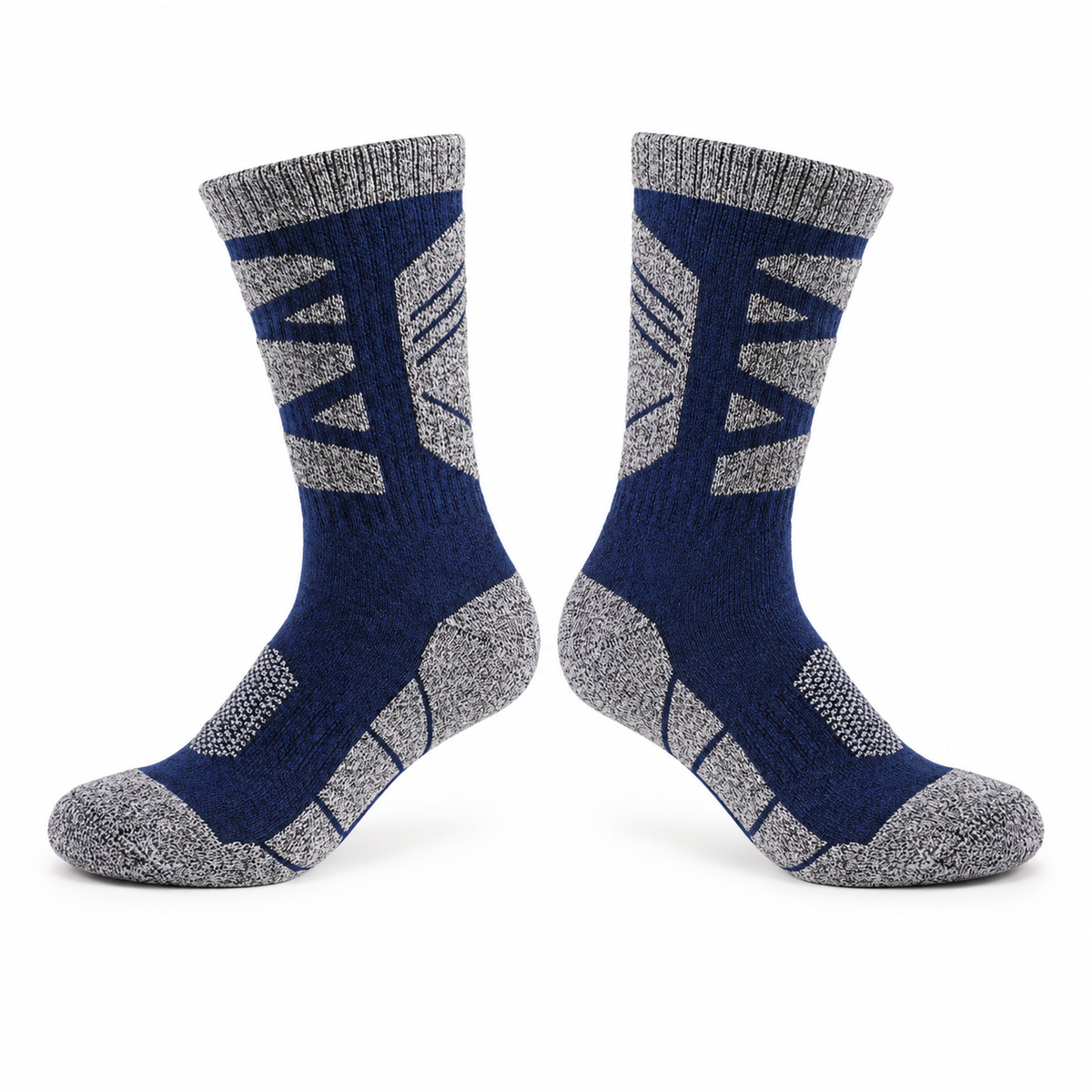 Chaussettes de randonnée en coton profils bleu