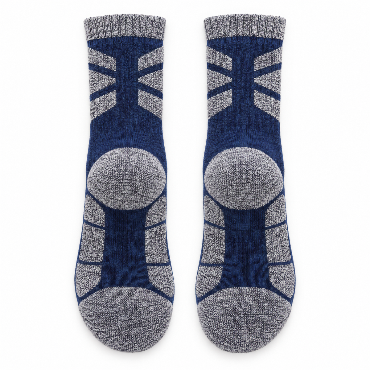 Chaussettes de randonnée en coton semelles bleu