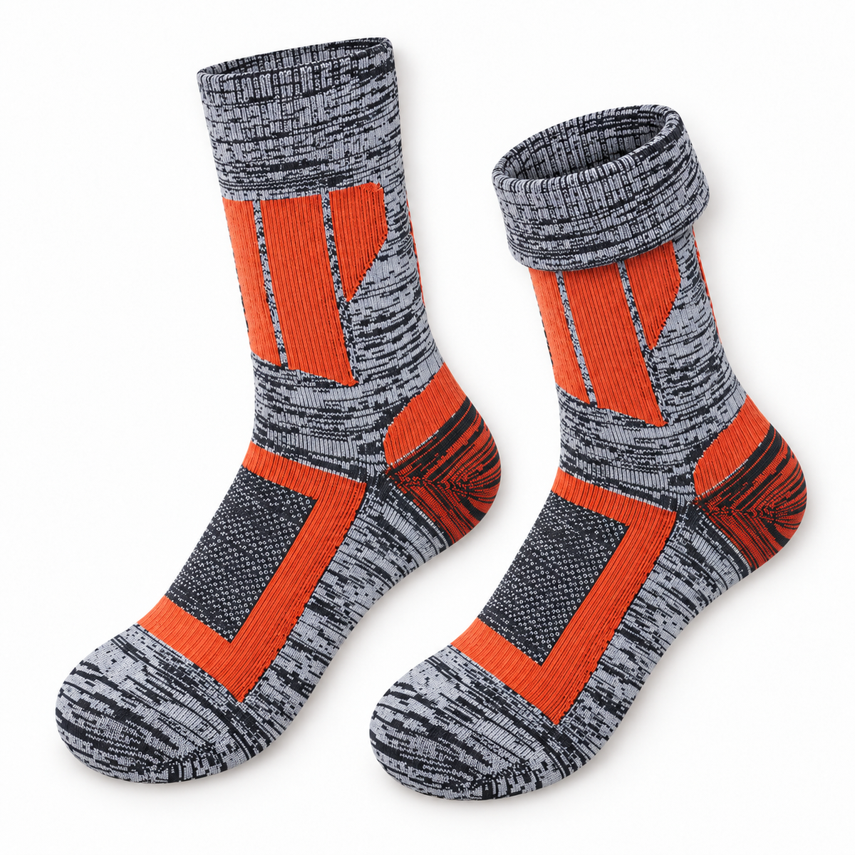Chaussettes de randonnée homme grande taille – détail des bords-côtes