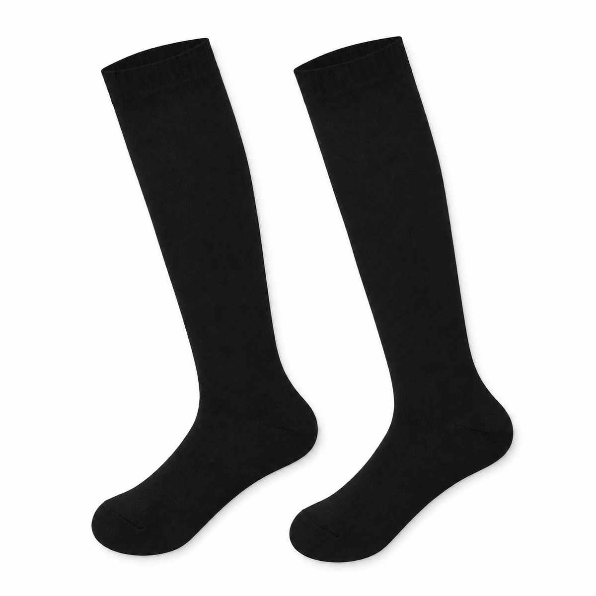 Chaussettes Genoux Femme — à plat Noir