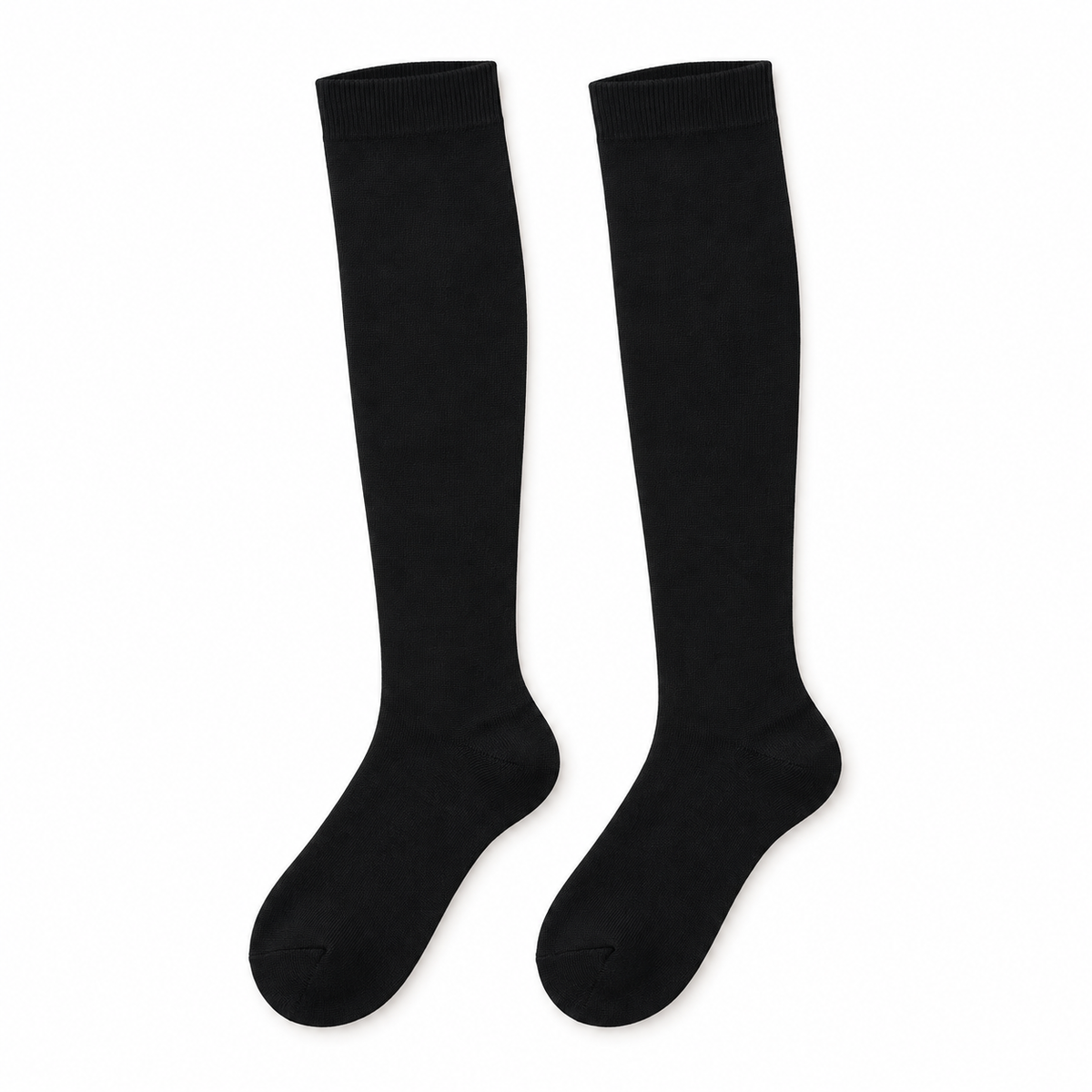 Chaussettes Genoux Femme — dessus Noir