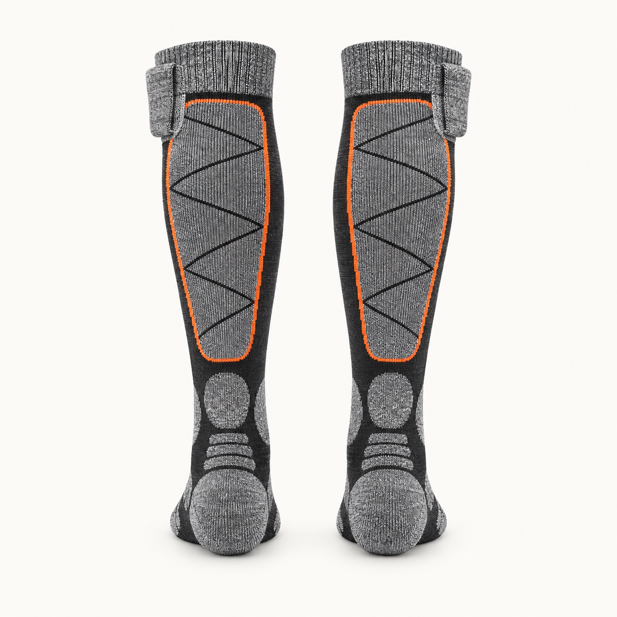 Chaussettes homme chaudes randonnée gris foncé – vue arrière