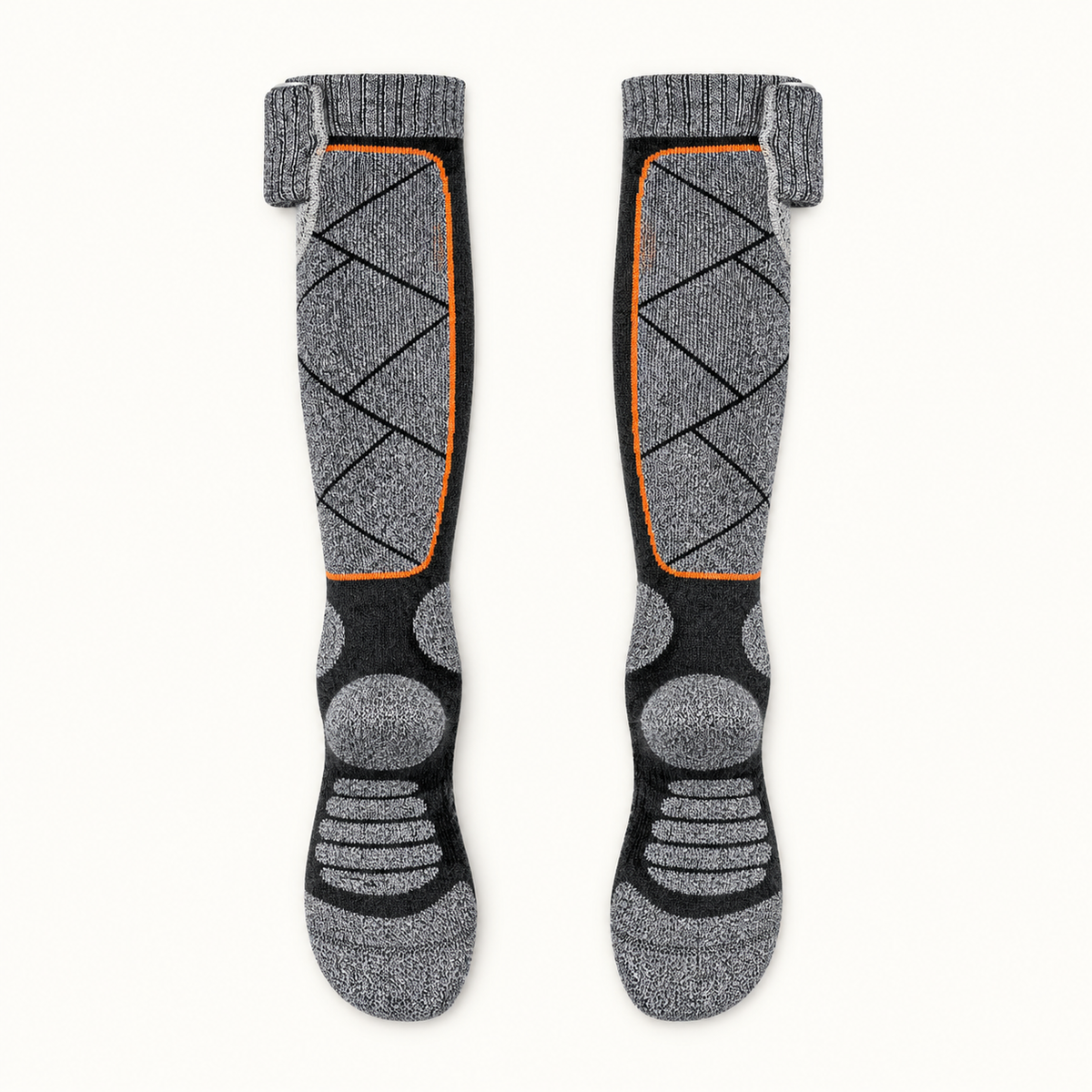 Chaussettes homme chaudes randonnée gris foncé – dessous