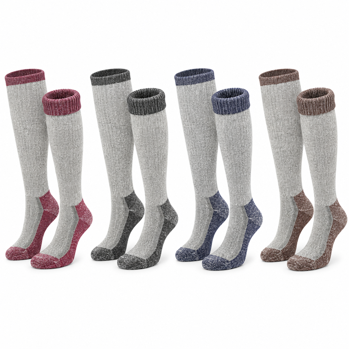 Chaussettes laine grand froid – ouvertures et bords-côtes