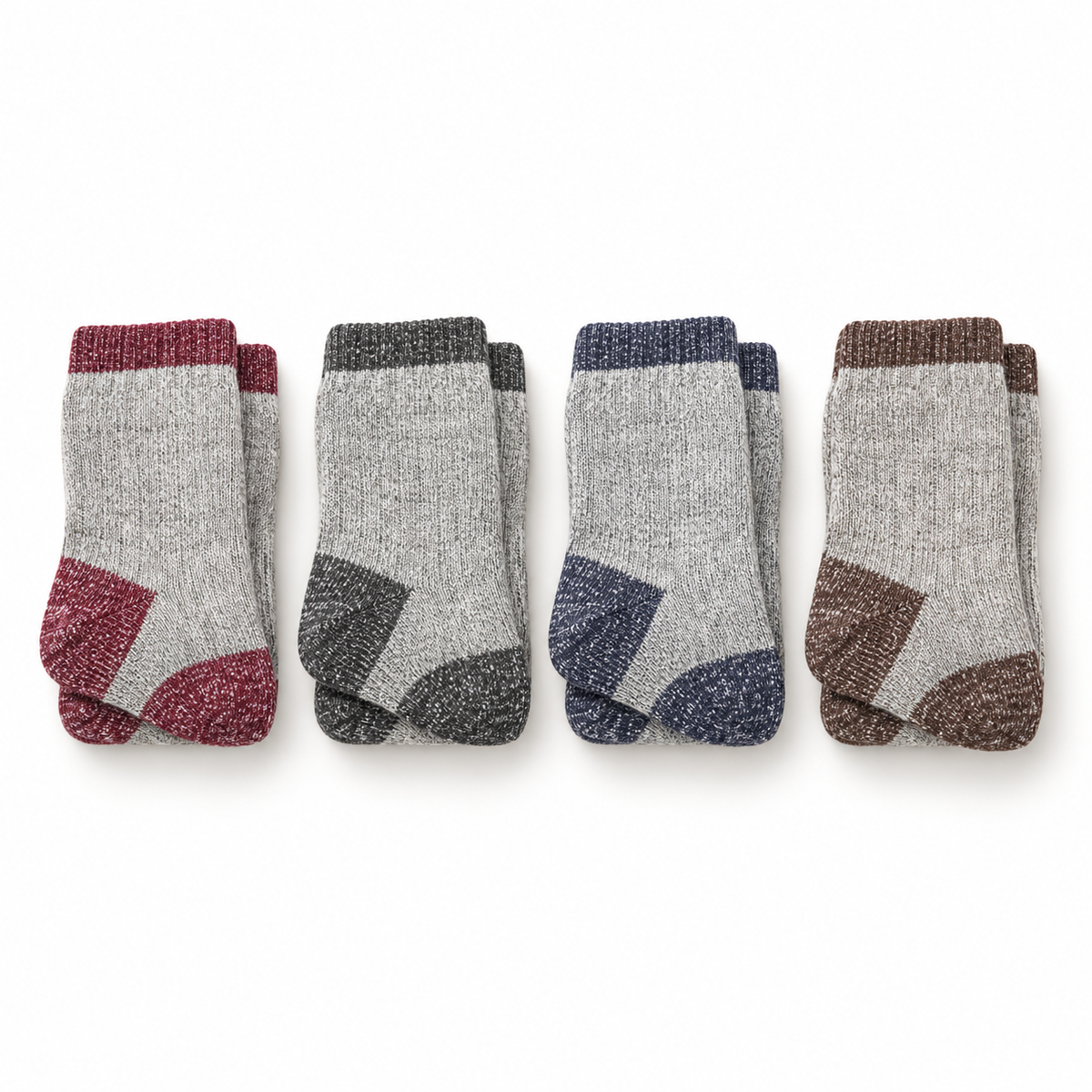 Chaussettes laine grand froid – quatre paires pliées