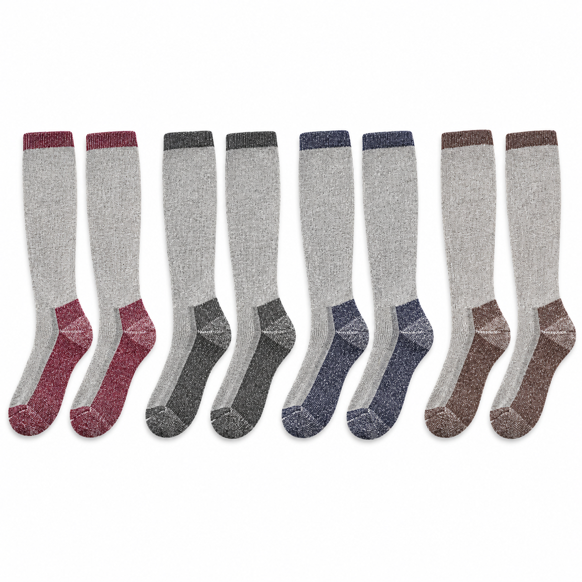 Chaussettes laine grand froid – quatre paires à plat