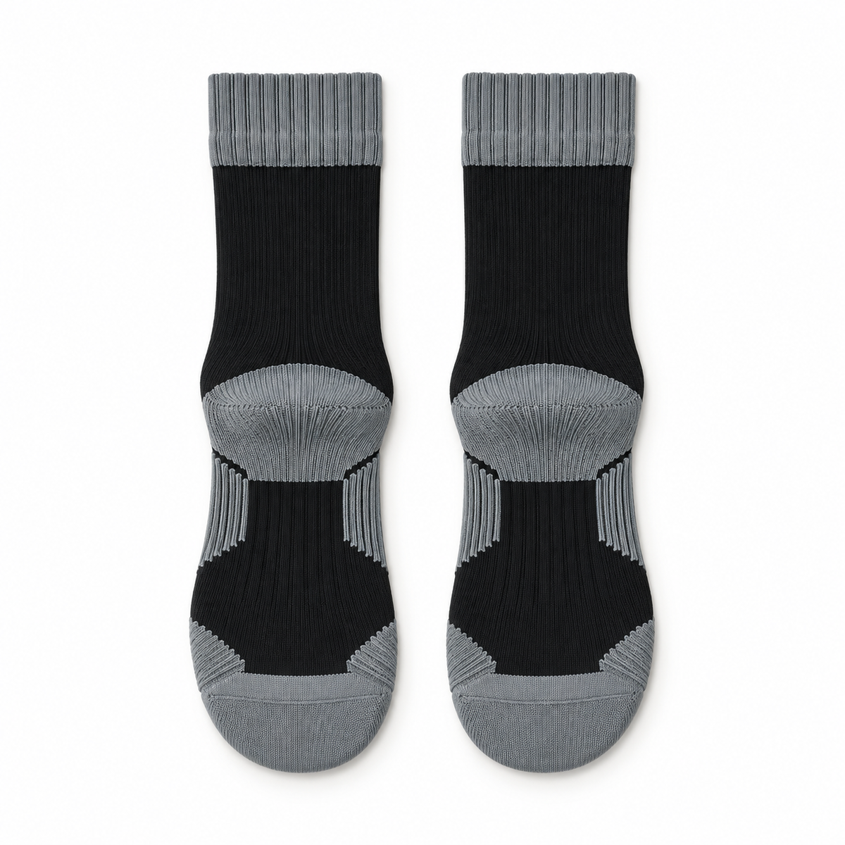 Chaussettes Montantes De Randonnée Homme — dessous Noir et Gris