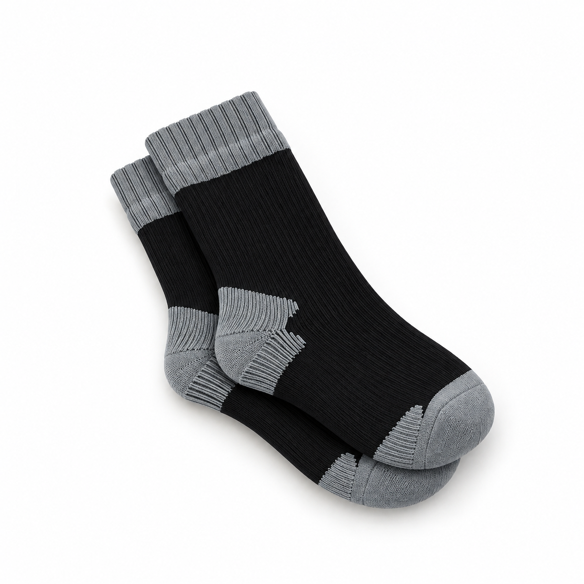 Chaussettes Montantes De Randonnée Homme — pliées Noir et Gris