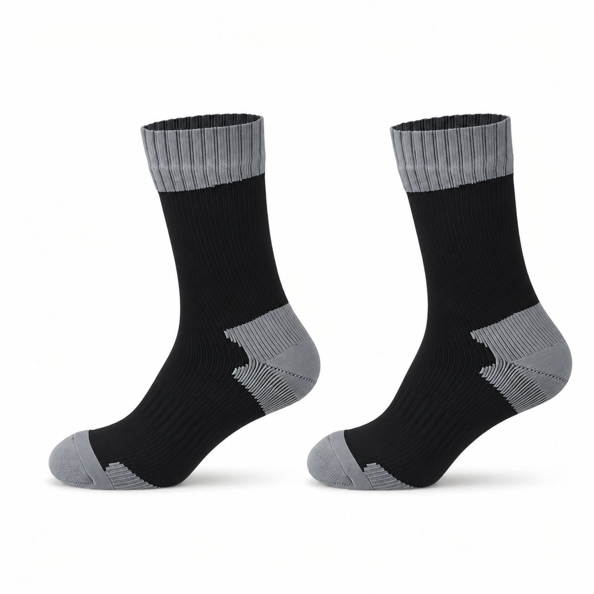 Chaussettes Montantes De Randonnée Homme — profil Noir et Gris