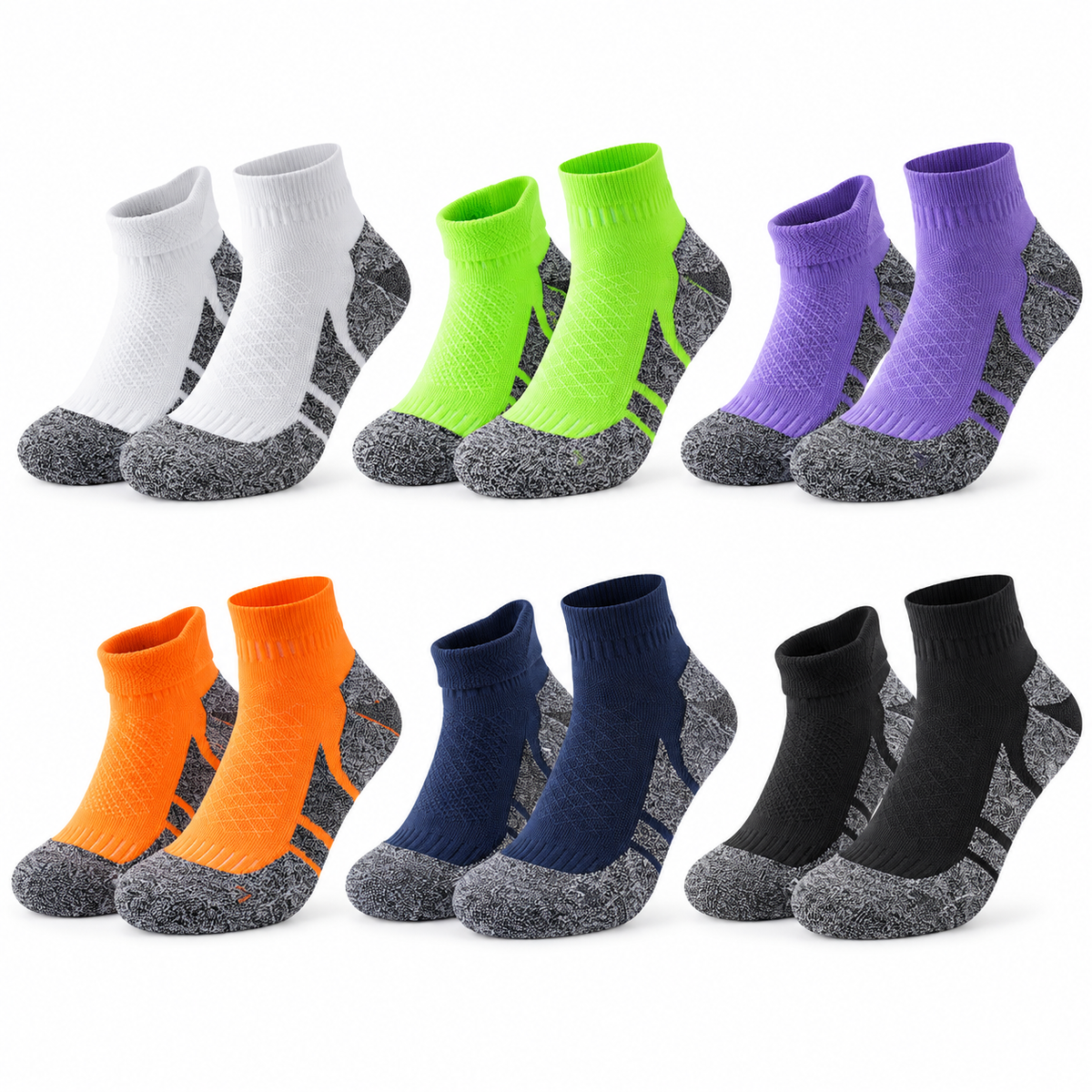 Chaussettes randonnée anti transpiration – ouvertures des six paires