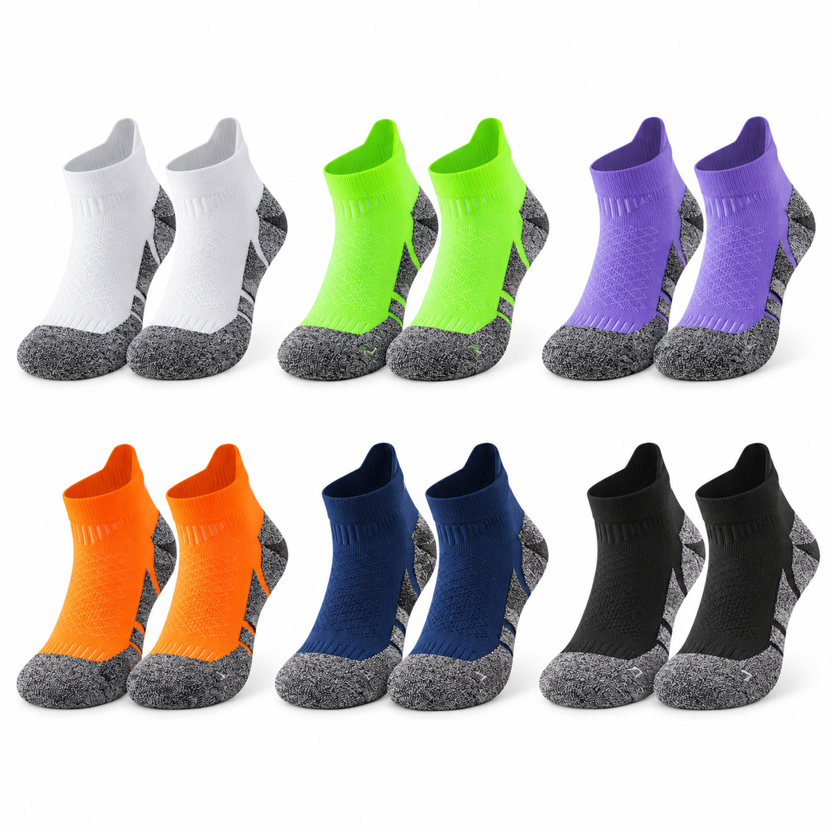 Chaussettes randonnée anti transpiration – six coloris de face