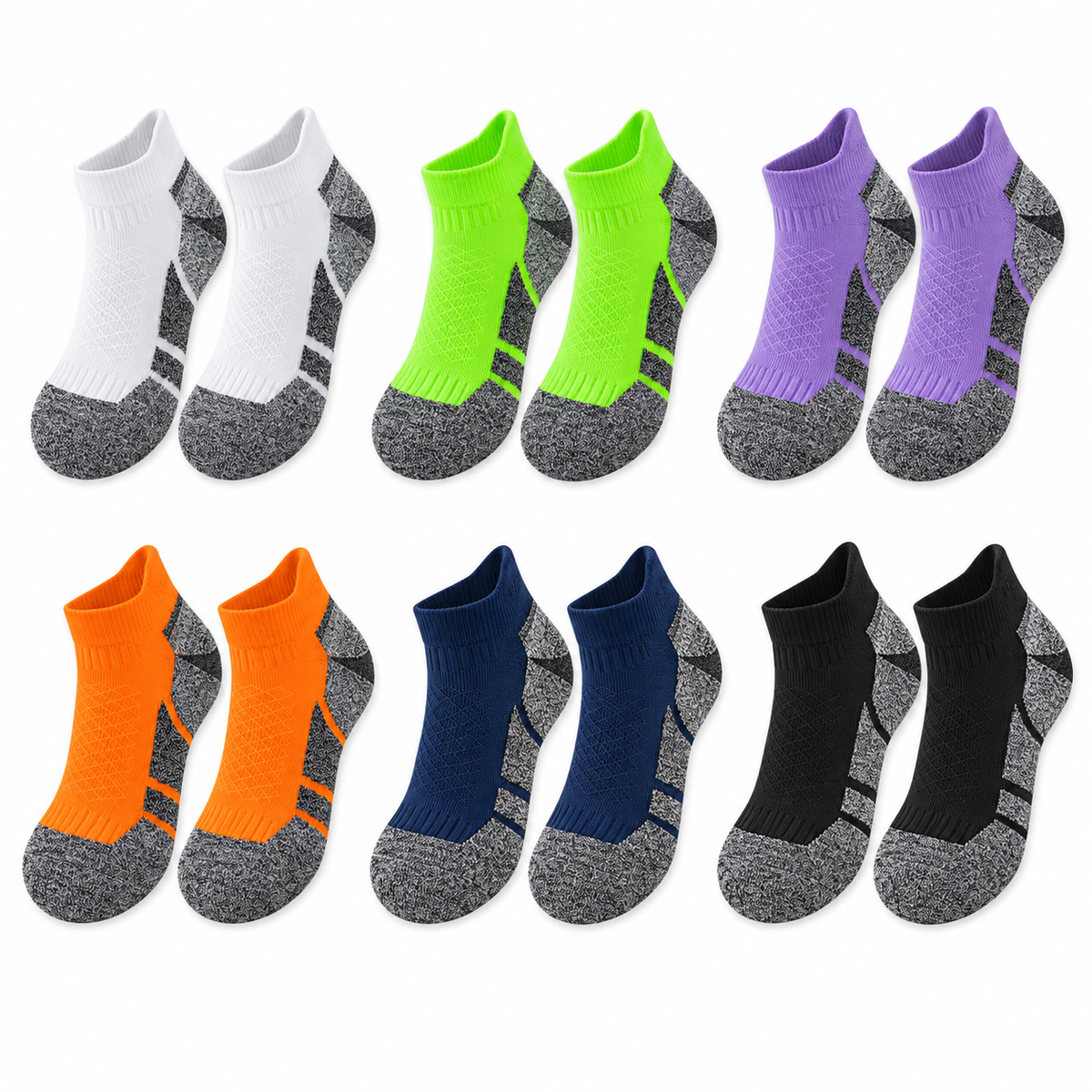 Chaussettes randonnée anti transpiration – six paires à plat