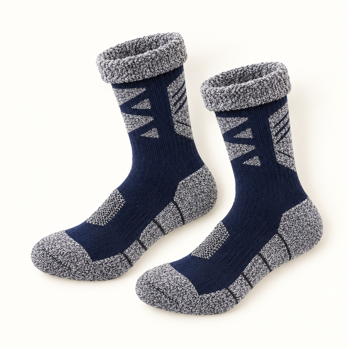 Chaussettes randonnée bleu marine – bouclette intérieure épaisse