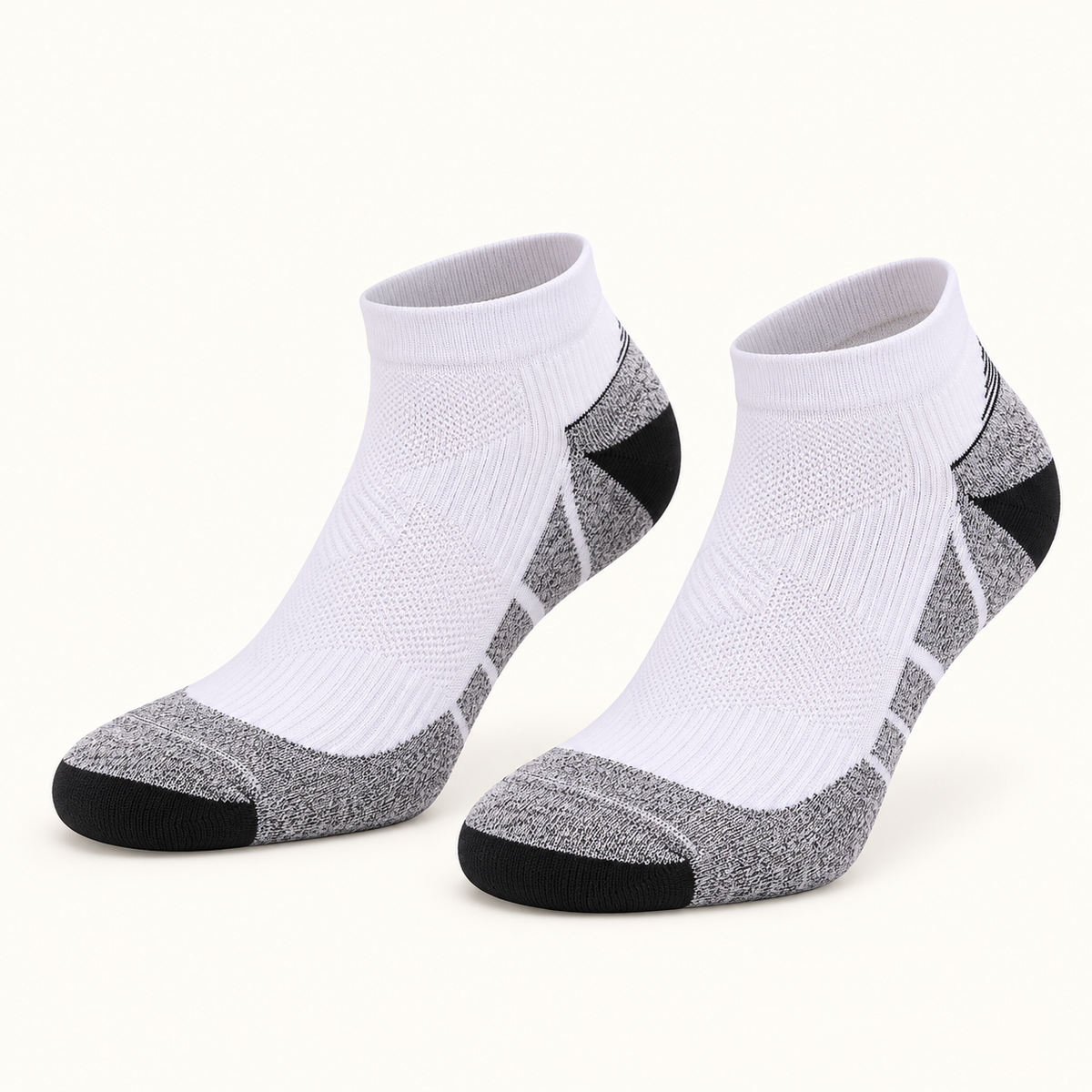 Chaussettes randonnée Coolmax Blanc / Court — packshot