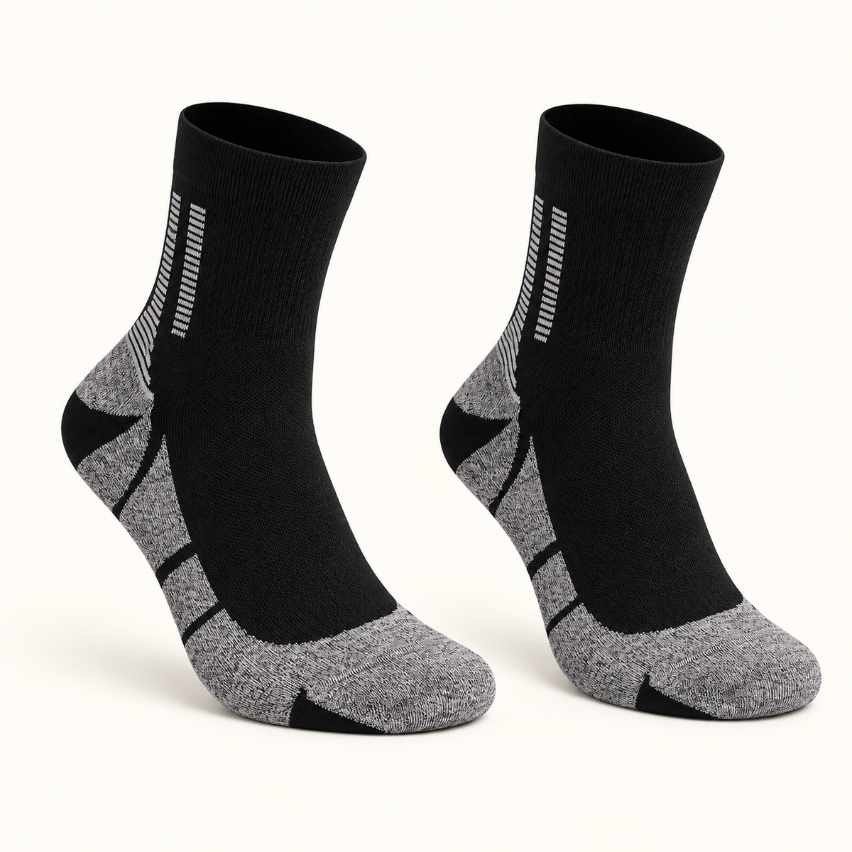Chaussettes randonnée Coolmax Noir / Long — packshot