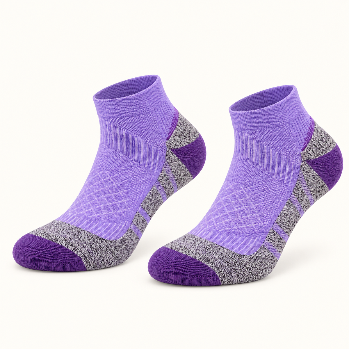 Chaussettes randonnée Coolmax Violet / Court — packshot