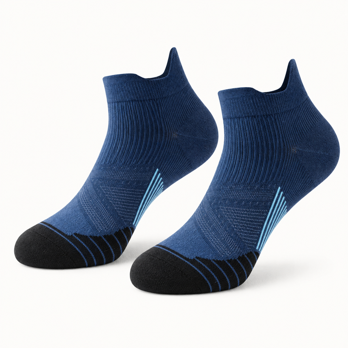 Chaussettes de randonnée courtes femme bleu marine – paire complète