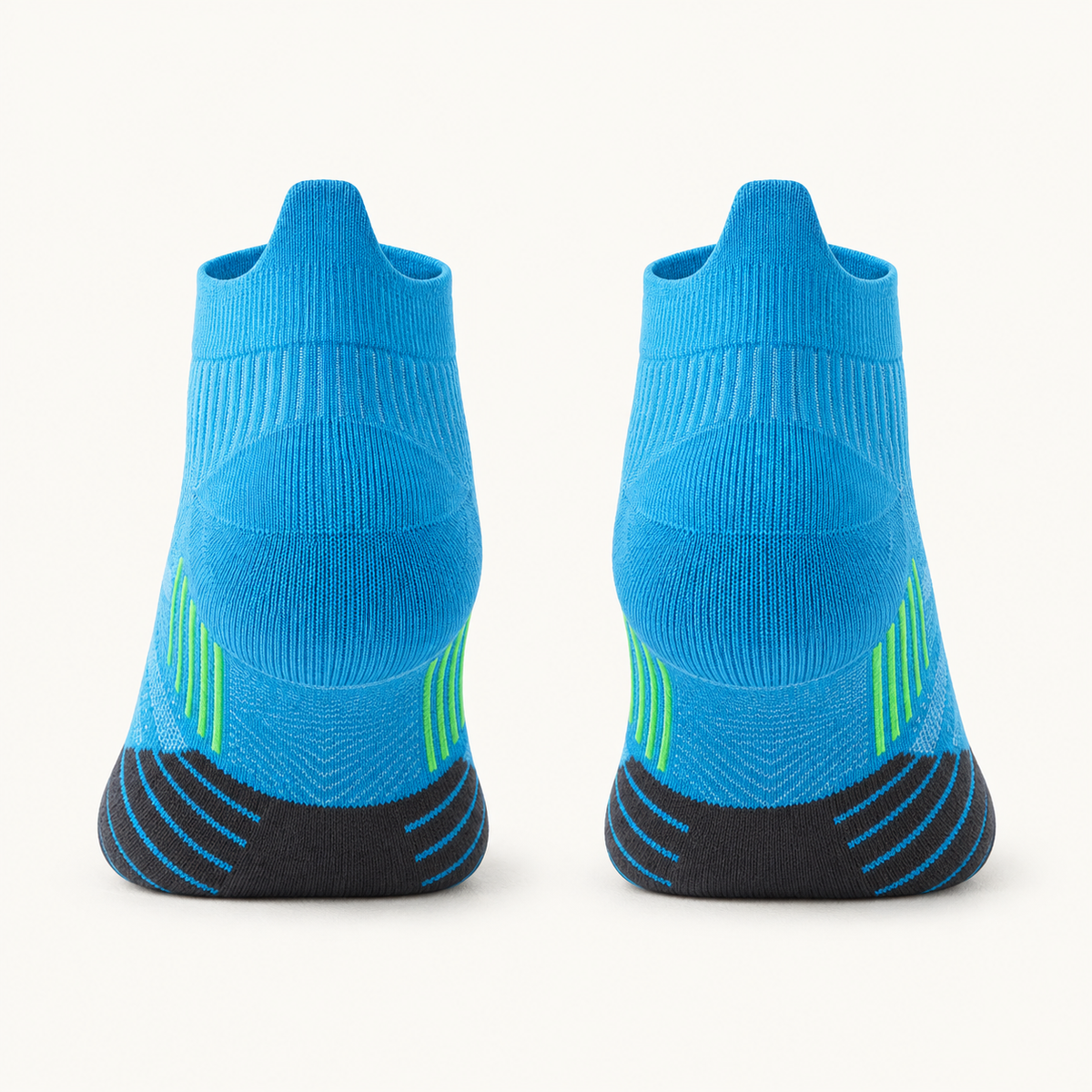 Chaussettes de randonnée courtes femme bleues – vue arrière