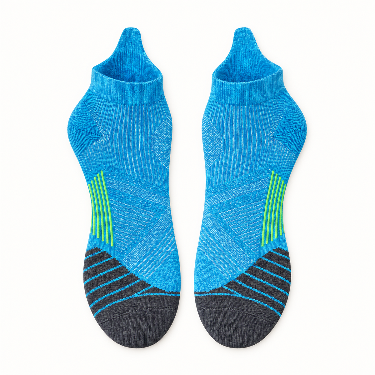 Chaussettes de randonnée courtes femme bleues – vue du dessus