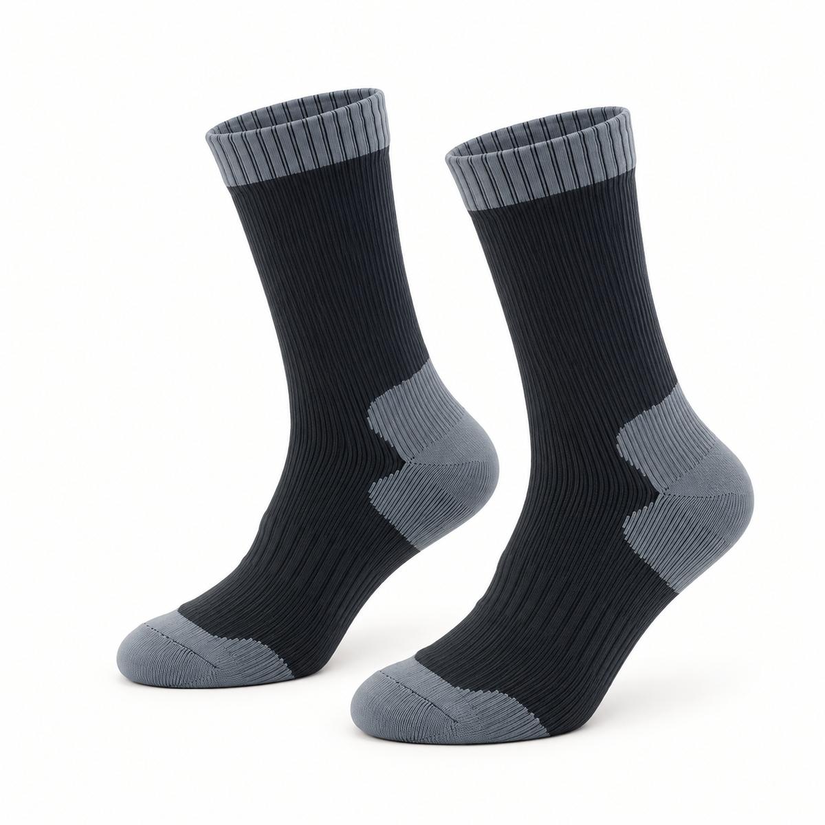 Chaussettes randonnée été femme — Gris Foncé et Gris Clair