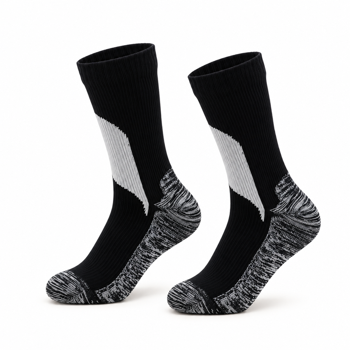 Chaussettes randonnée été femme — Gris et Noir