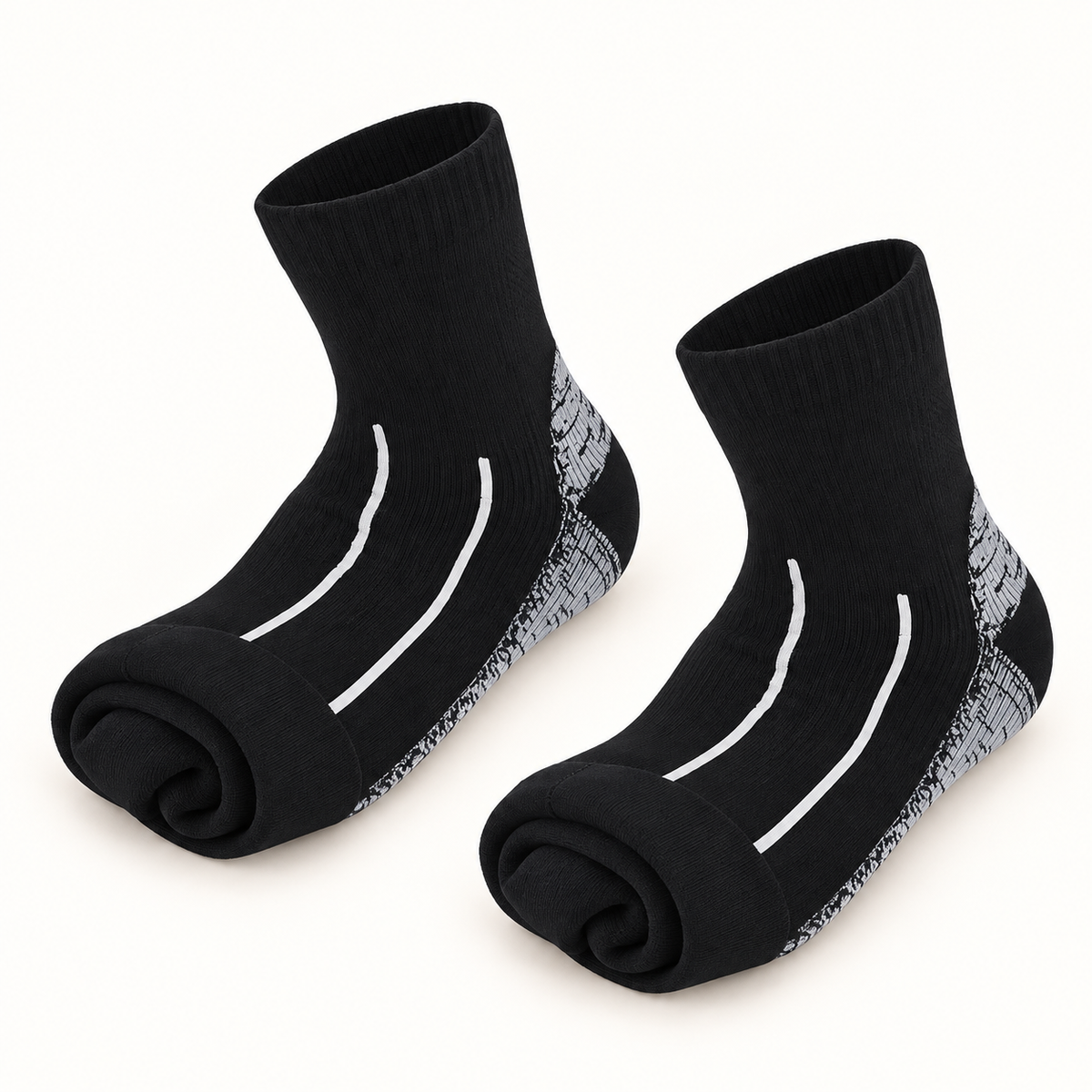 Chaussettes randonnée été femme — paire roulée