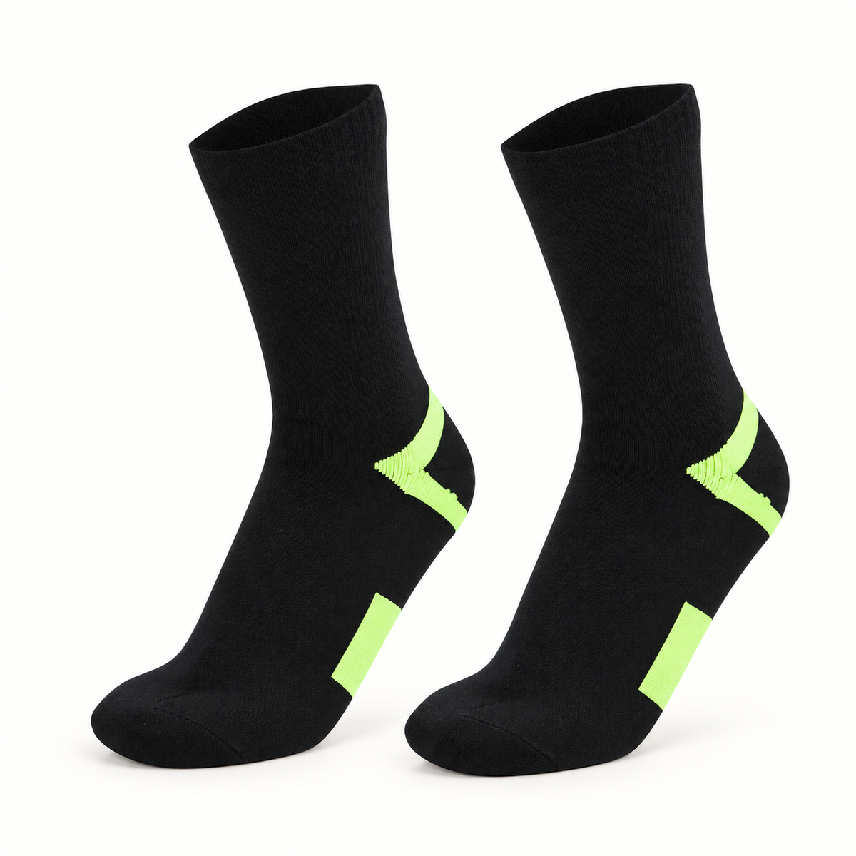Chaussettes randonnée été femme — Vert Fluo