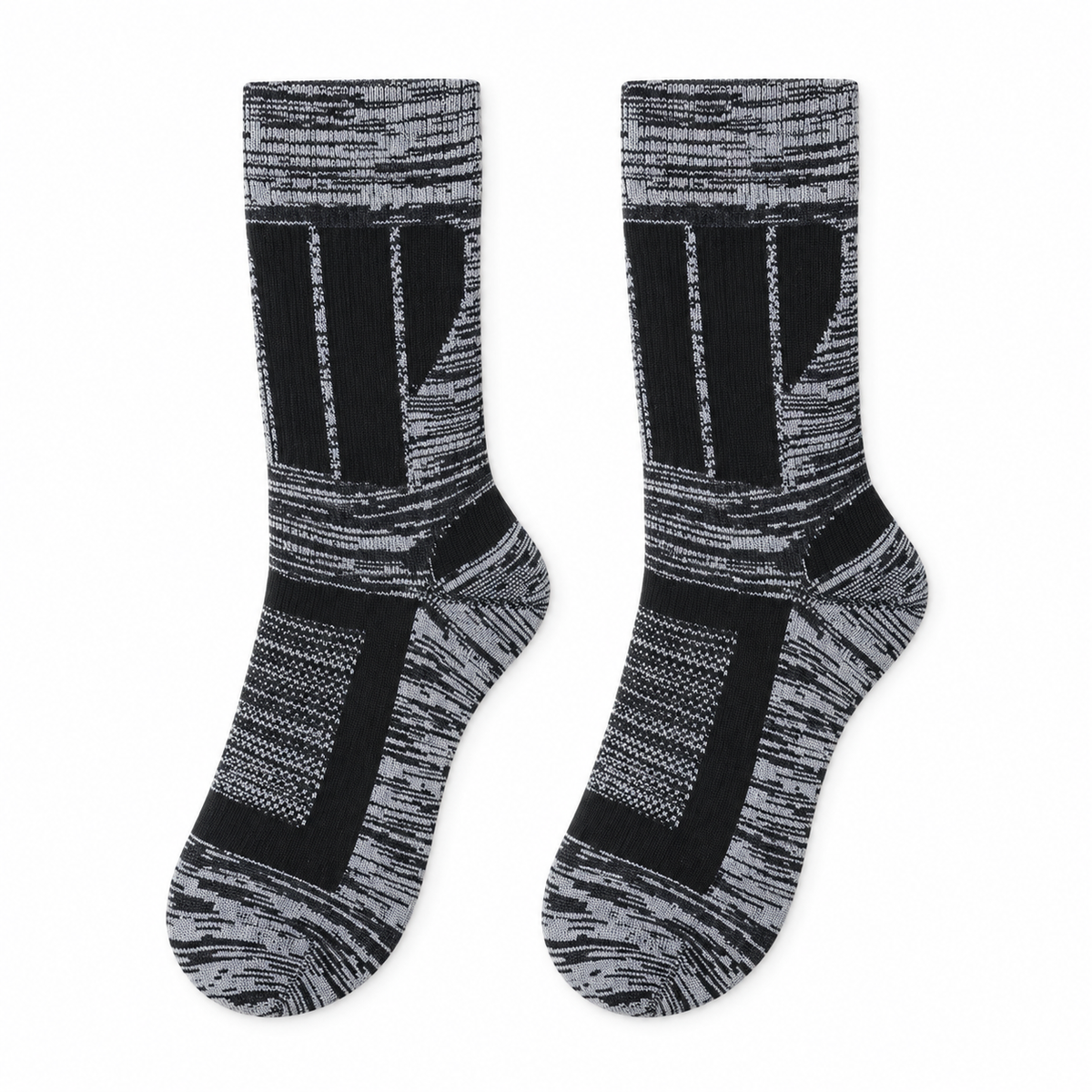 Chaussettes de randonnée femme grande taille grises – paire à plat