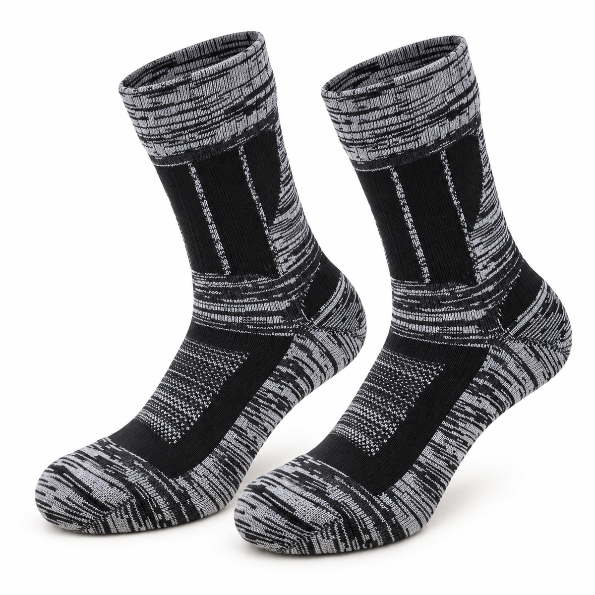 Chaussettes de randonnée femme grande taille grises – pointes renforcées