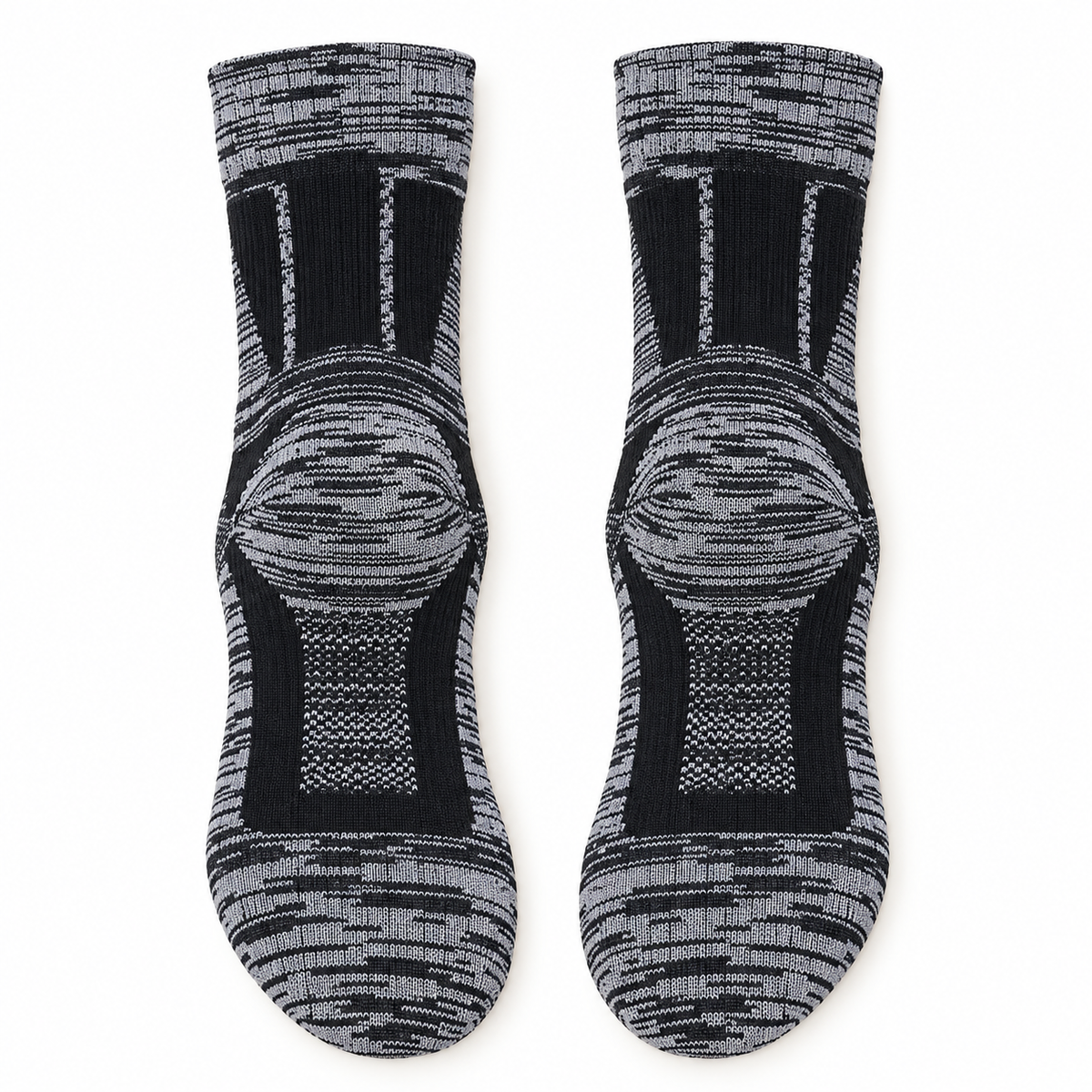 Chaussettes de randonnée femme grande taille grises – semelles renforcées