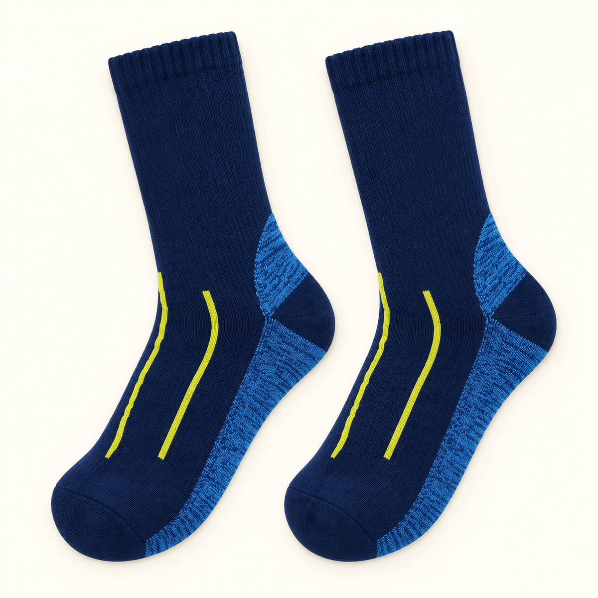 Chaussettes de randonnée femme sans couture bleu marine – vue du dessus