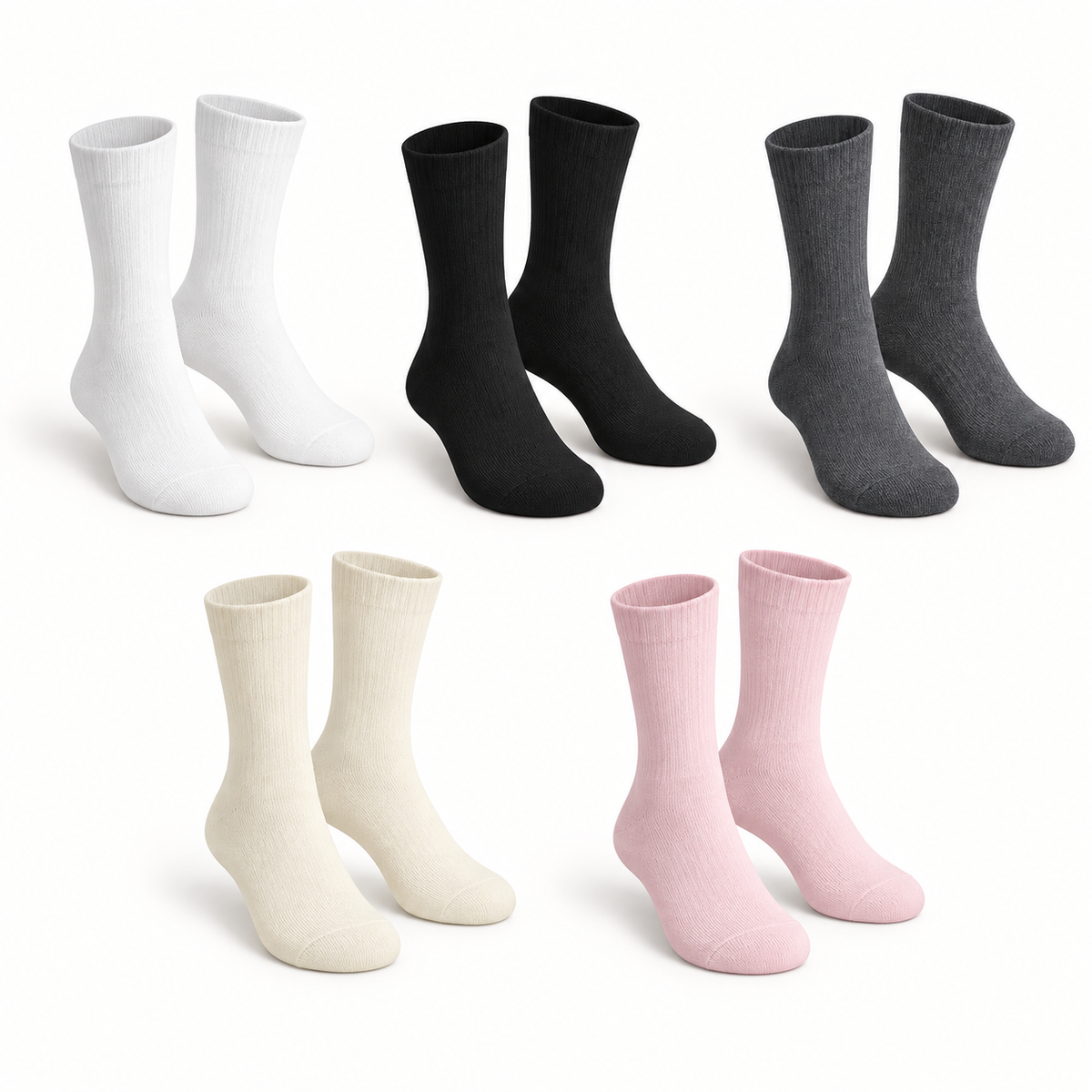 Pack de cinq paires de chaussettes sans odeur randonnée